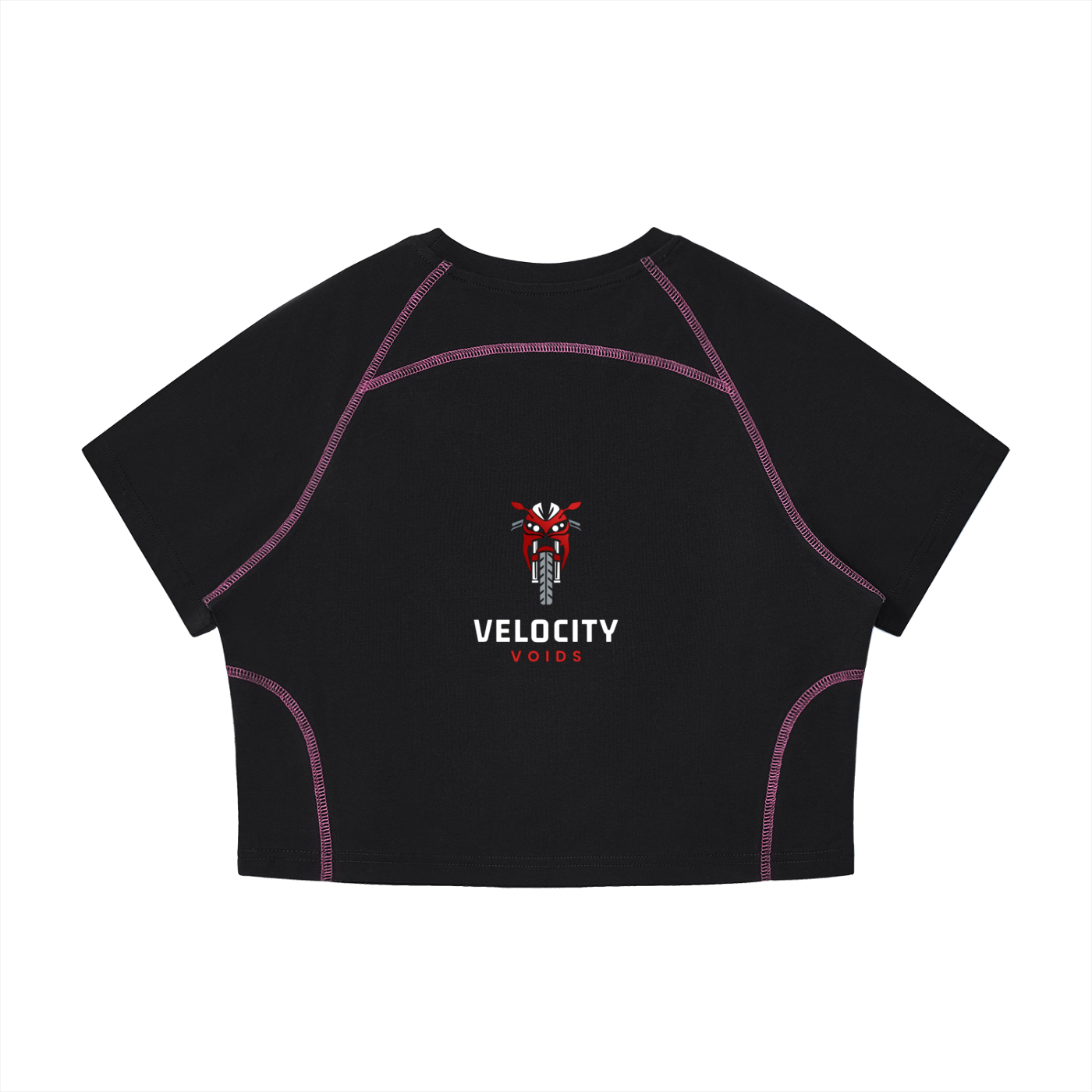 Women's Contrast Stitch Raglan Crop T-Shirt